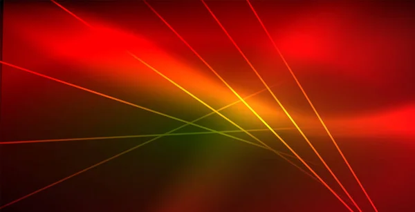 Neon glödande våg, magiska energi och ljus rörelse bakgrunden — Stock vektor