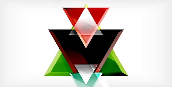 Composizione triangolo dinamico sfondo astratto — Vettoriale Stock