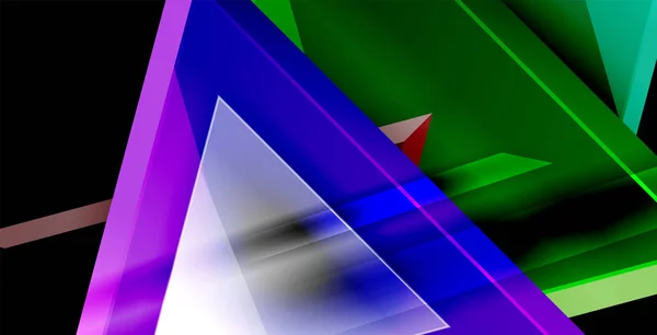 Glossy skinnende trekanter baggrund – Stock-vektor