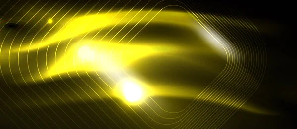 Néon formes carrées lignes sur fond lumineux — Image vectorielle
