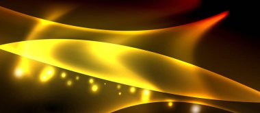 Neon renk dalgası hatları soyut arka plan, sihirli techno futuristik ışık