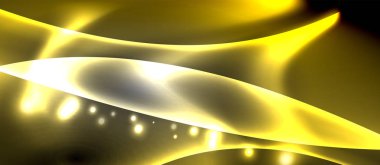 Parlak parlayan Neon ışık dalgası arka plan