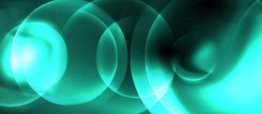 Parlak neon çevrelerde soyut arka plan