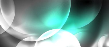 Çevrelerle parlak neon renk ışığı soyut arka plan