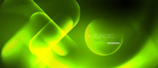 Neon glühende Techno-Linien, blaue Hi-Tech-futuristische abstrakte Hintergrundvorlage — Stockvektor