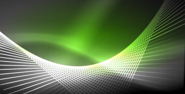 Neon parlayan çizgiler, sihirli enerji uzay ışığı konsepti, soyut arka plan duvar kağıdı tasarımı