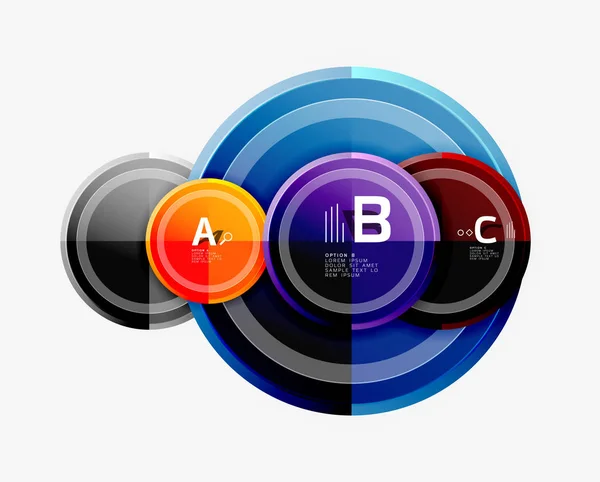 Círculos brillantes de colores de fondo — Archivo Imágenes Vectoriales