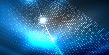 Parlak parlak parlayan Neon dalgalar