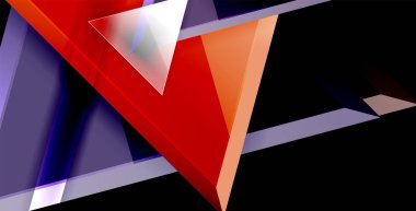 3D üçgen vektör en az arka plan tasarımı, geometrik soyut poster tasarımı