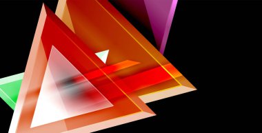 Parlak parlak üçgenler arka plan