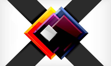 Renkli kare ve dikdörtgen blokları arka plan