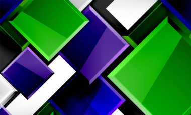 Parlak renkli kare şekil blokları geometrik arka plan