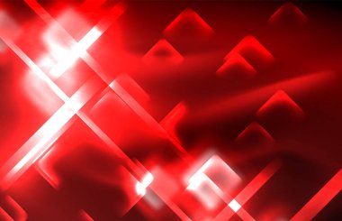 Neon parlayan techno hatları, yüksek teknoloji fütüristik arka plan şablonu kare şekilleri ile