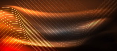 Parlayan parlak neon kareler soyut arka plan, techno modern şablon