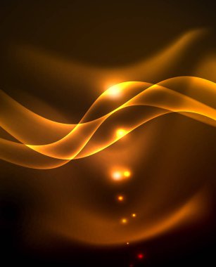 Neon renk dalgası hatları soyut arka plan, sihirli techno futuristik ışık