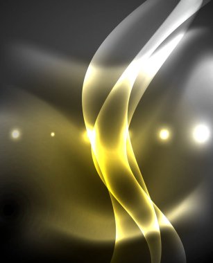 Parlak parlayan Neon ışık dalgası arka plan