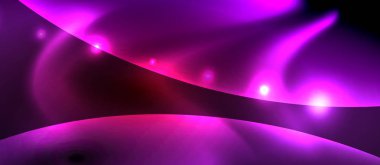 Neon renk dalgası hatları soyut arka plan, sihirli techno futuristik ışık