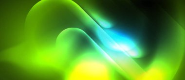 Mavi Neon yuvarlak şekiller techno arka plan