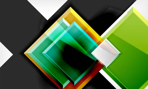 Цветные квадраты футуристический абстрактный фон — стоковый вектор