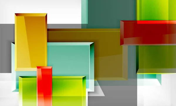 Farbe Quadrate futuristische abstrakte Hintergrund — Stockvektor