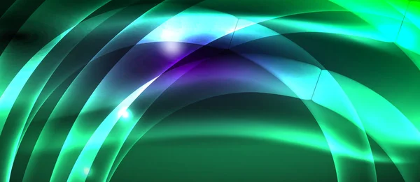 Neon light waves — Stock Vector