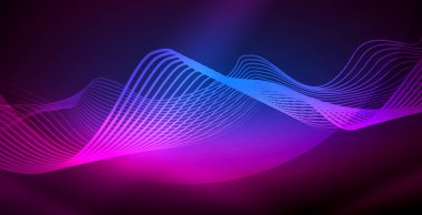 Neon çizgiler parlak parlayan arka plan