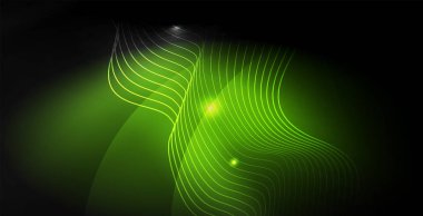 Parlak parlak parlayan Neon dalgalar