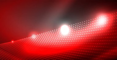 Parlak parlak parlayan Neon dalgalar