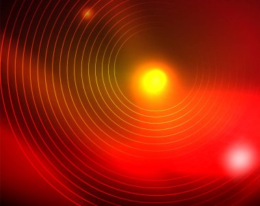 Parlak çevrelerin parlayan soyut arka plan