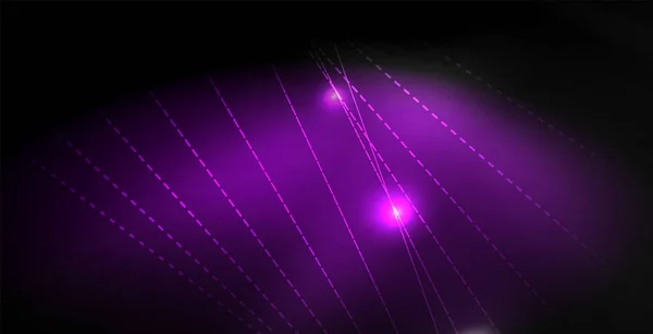 Parlak parlak parlayan Neon dalgalar — Stok Vektör