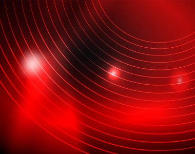 Neon renk parlayan ışıkları ile karanlık alan soyut arka plan