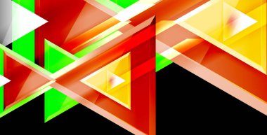 Parlak parlak üçgenler arka plan