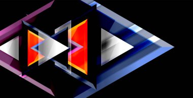 Dinamik üçgen kompozisyon soyut arka plan