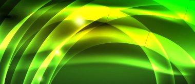 Neon parlak ışık parlayan dalga hatları