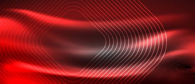 Parlayan parlak neon kareler soyut arka plan, techno modern şablon