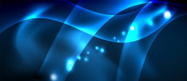 Neon parlayan çizgiler, sihirli enerji uzay ışığı konsepti, soyut arka plan duvar kağıdı tasarımı