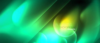 Neon parlayan techno hatları, mavi Hi-Tech futuristik soyut arka plan şablonu