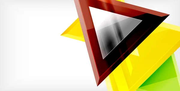 3D triangulära vektor minimal abstrakt bakgrundsdesign, abstrakt affisch geometriska design — Stock vektor