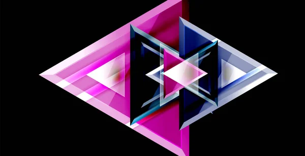 3D üçgen vektör en az arka plan tasarımı, geometrik soyut poster tasarımı — Stok Vektör