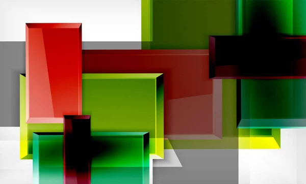 Kleurrijk vierkant en rechthoek blokken achtergrond — Stockvector