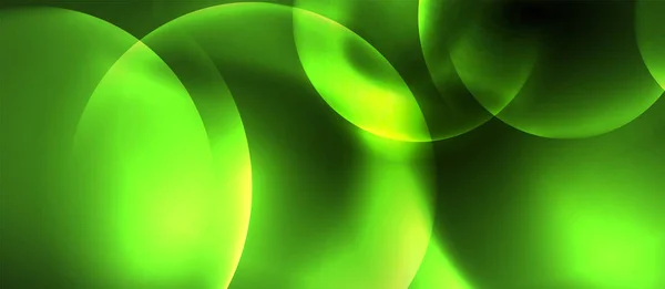 Neon gloeiende cirkels vector abstracte achtergrond — Stockvector