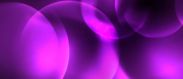 Glanzende Neon kleur licht met cirkels abstracte achtergrond — Stockvector