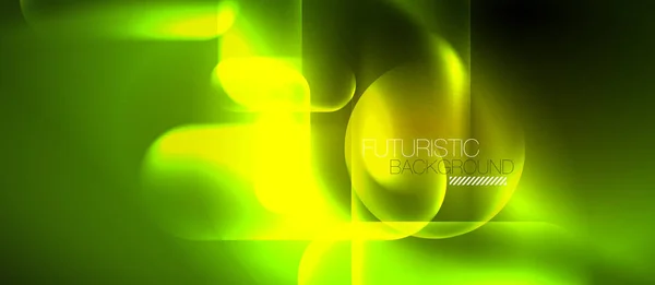 Neon gloeiende techno lijnen, Blue Hi-Tech futuristische abstracte achtergrond sjabloon — Stockvector