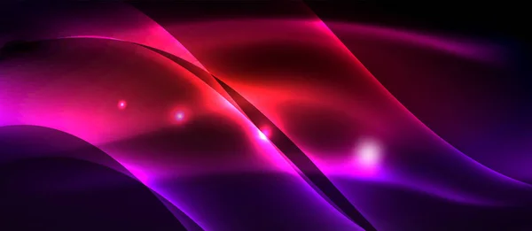 Neonové světelné vlny — Stockový vektor
