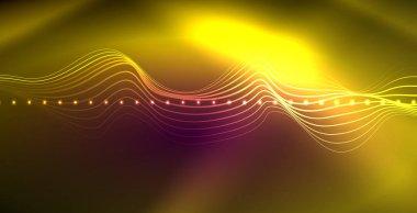 Neon çizgiler parlak parlayan arka plan