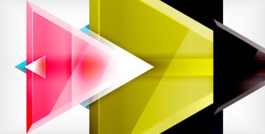 Parlak parlak üçgenler arka plan