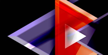 3D üçgen vektör en az arka plan tasarımı, geometrik soyut poster tasarımı