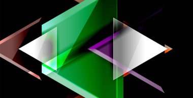 Parlak parlak üçgenler arka plan