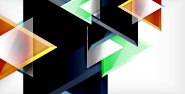 3D üçgen vektör en az arka plan tasarımı, geometrik soyut poster tasarımı