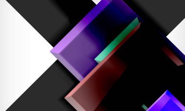 Parlak renkli kare şekil blokları geometrik arka plan